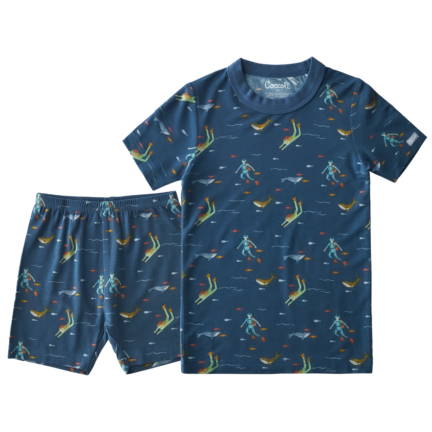 Coccoli - Scuba Print Short Sleeve Pajama Set