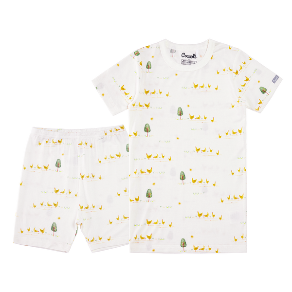 Coccoli - Cream Chicken Print Short Sleeve Pajama Set