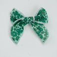 Golden Dot Lane - Pinch Proof Green Floral and Rainbows St Patricks Day Serged Headband