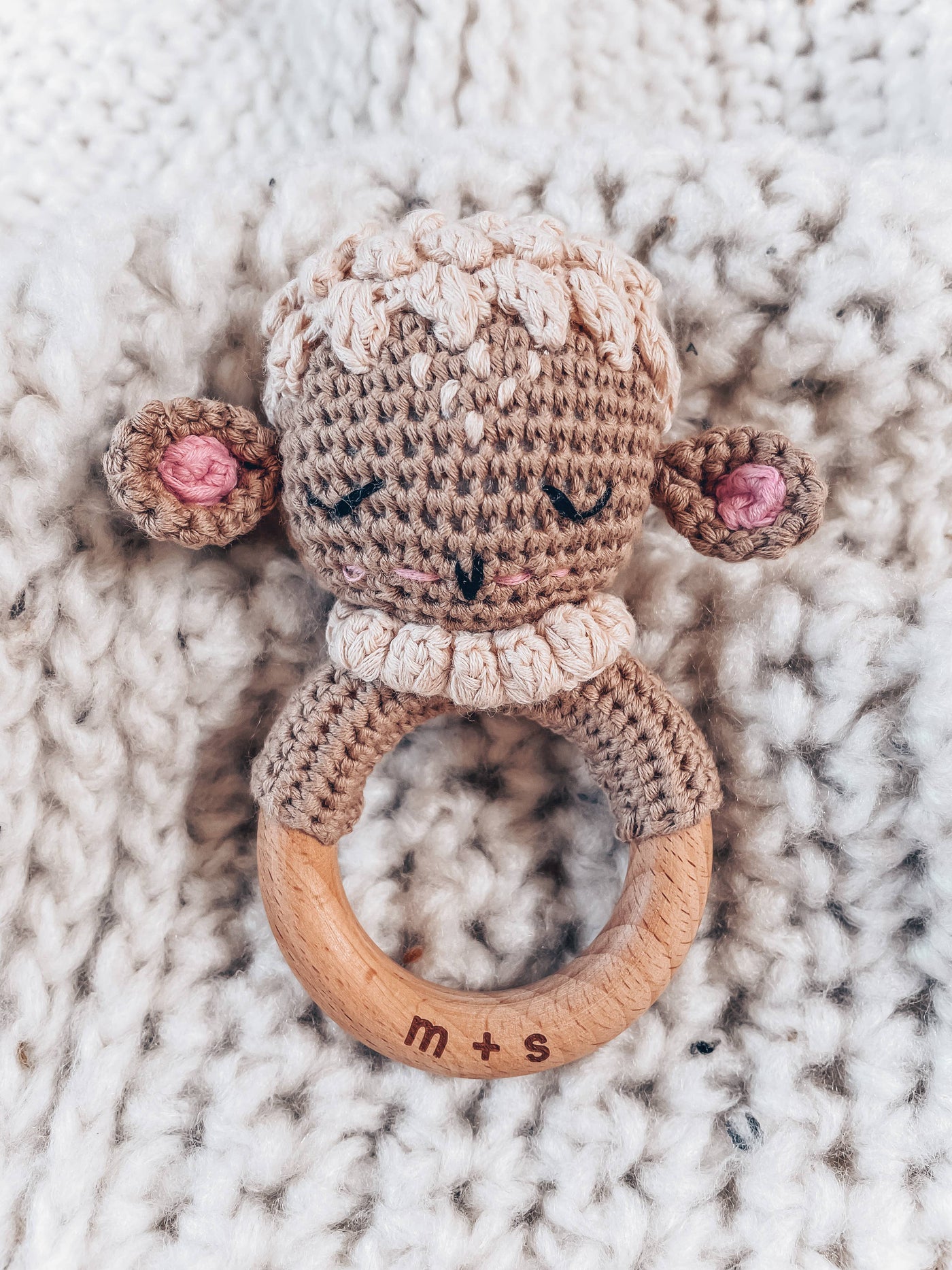 Marlowe and Sage LLC - Lamb Hand Crochet Rattle