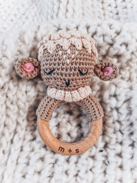 Marlowe and Sage LLC - Lamb Hand Crochet Rattle