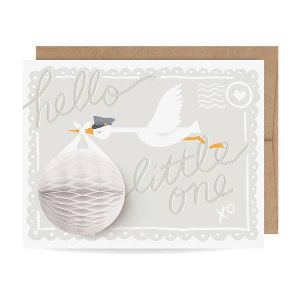 Inklings Paperie - Pop-up Stork New Baby Card