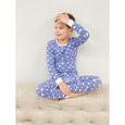 Sweet Bamboo - Geo Grid Blue - Big Kid Pajamas