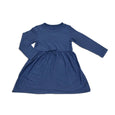 Silkberry Baby - Galactic Blue Bamboo Fleece Long Sleeve Dress
