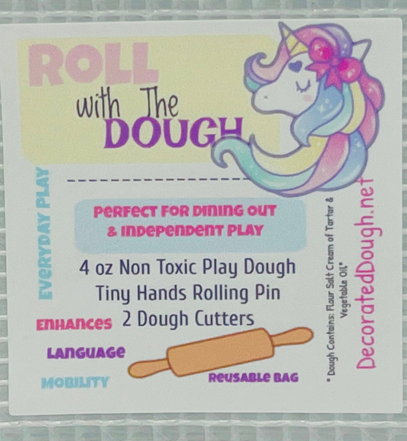 Decorated Dough - Roll W/ Unicorn Dough