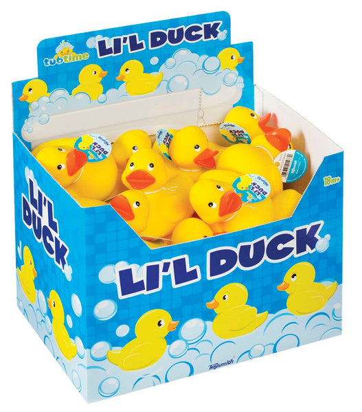 Toysmith - 3.5" Lil Yellow Duck, Display Of 24, Bath Or Pool Toy - kennethodaniel