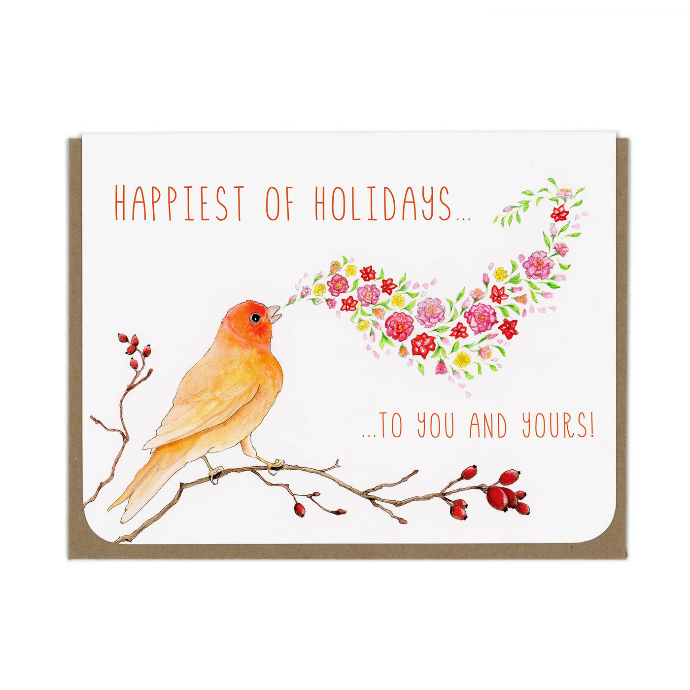 Amy Rose - HOLIDAY Canary Greeting Card - kennethodaniel