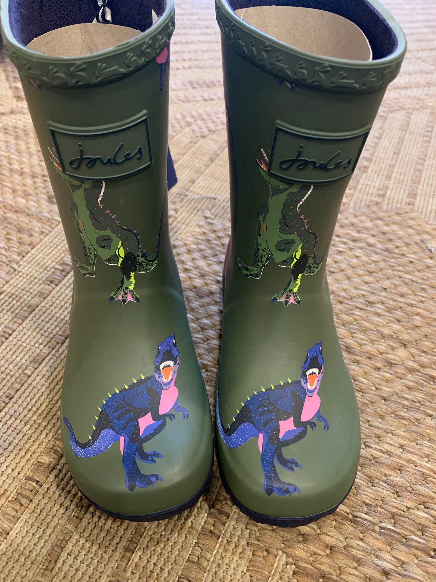 Joules - TRex Roll Up Flexible Printed Rain Boots - kennethodaniel