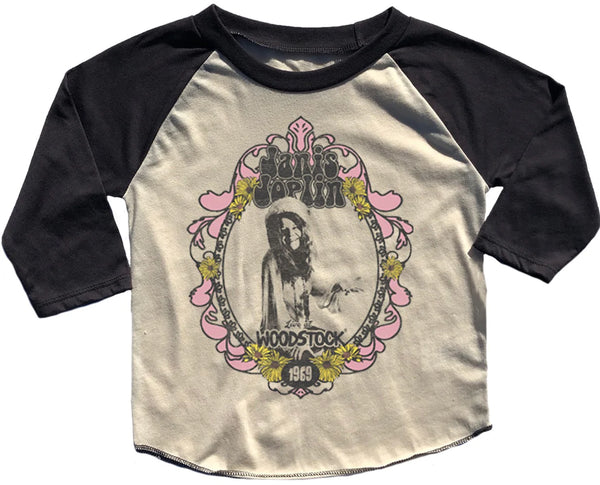 Rowdy Sprout - Janis Joplin Long Sleeve Raglan Tee