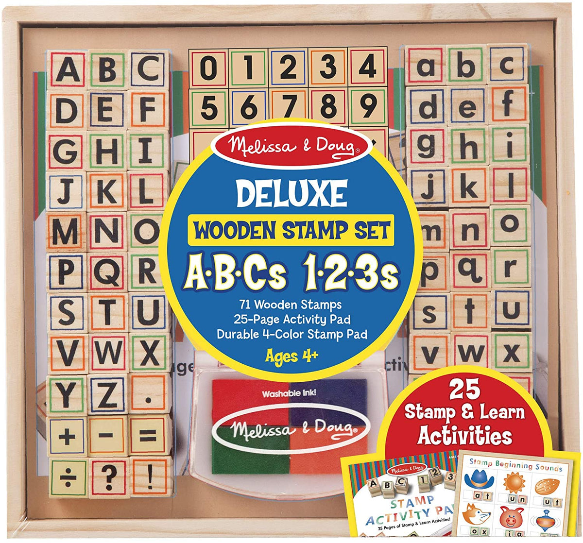 melissa and doug wooden alphabet stamp set