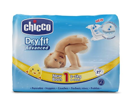 Chicco DRY FIT ADVANCED Size 1 NEWBORN 2-5 KG, 27/Pack