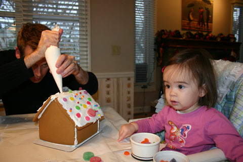 Making a gingerbread house