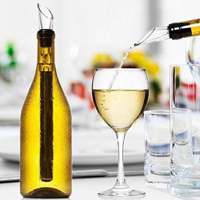 UBERSTAR Stainless Steel Wine Chill Stick Pourer and Preserver Wine Cooler