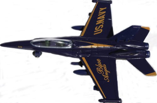 Kinsmart for sale online 23cm X-planes US Navy F-18 Hornet Blue Jet Toy With Pull Back Action