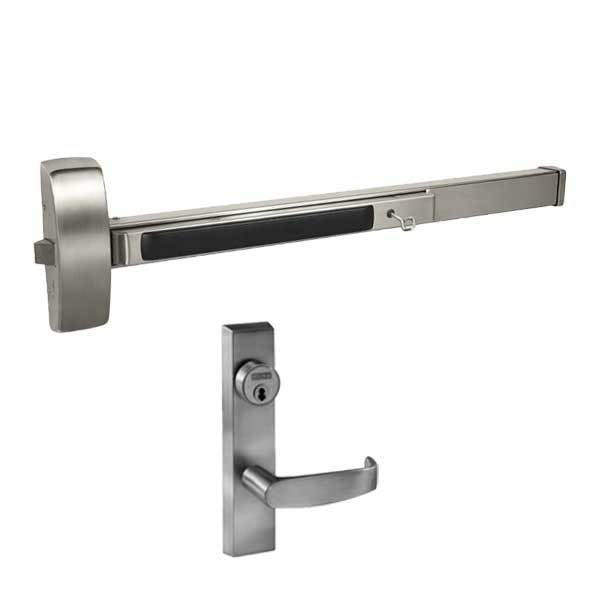 Sargent 8804F Rim Exit Device with Trim Lever Satin Stainless