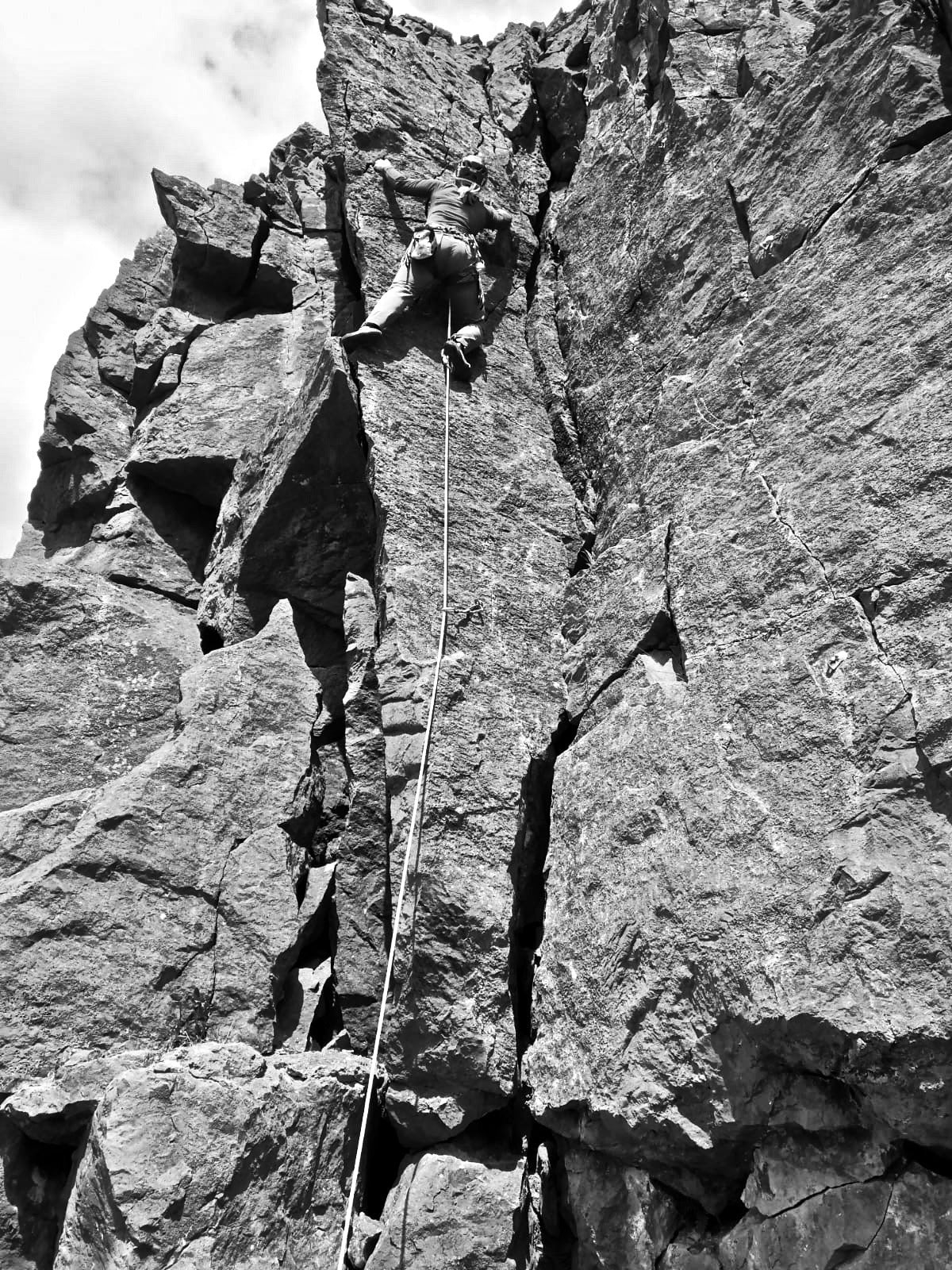 Rock climbing at Harpur Hill