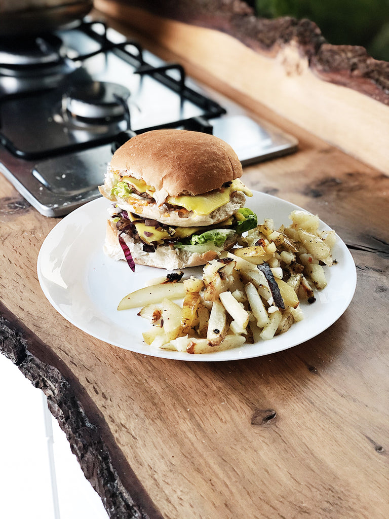 vegan Big Mac and fries recipe 