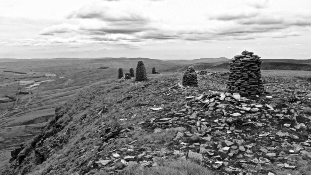 Wild Boar fell cairns - best walks in Yorkshire