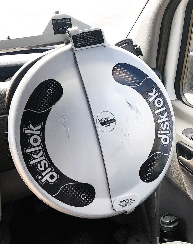 Disklok wheel lock for campervan security 