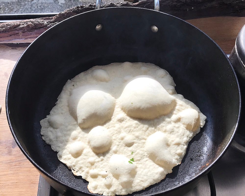 Naan Bread in a Frying Pan