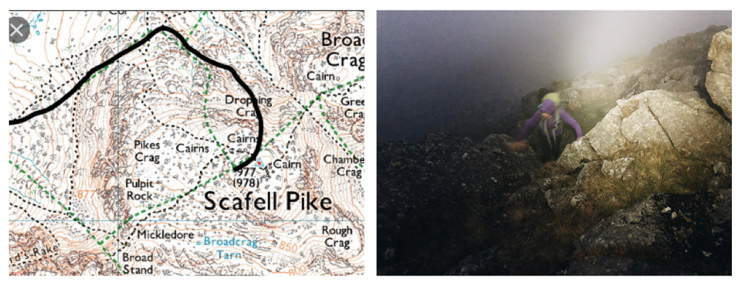 Scrambling route up Scafell Pike- National Three Peaks Challenge