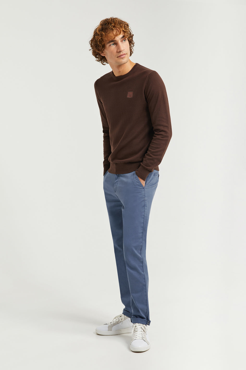 Lluvioso Permanentemente Posteridad Pantalón chino azul denim de corte slim con logo Polo Club en bolsillo  trasero | Comprar online en Polo Club