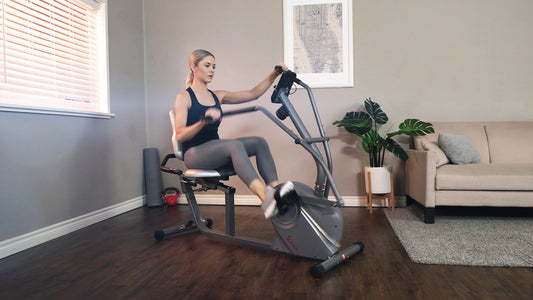 Full Body Recumbent Bike with Full Motion Handlebars Workout