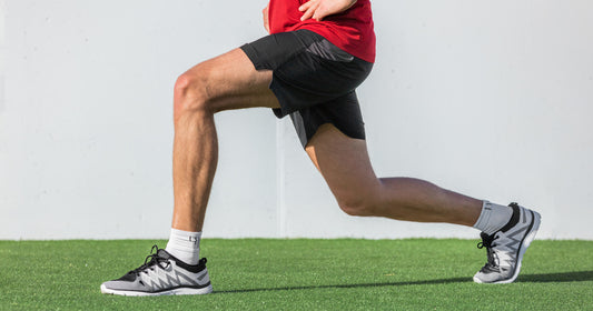 man doing legs exercise lunges workout