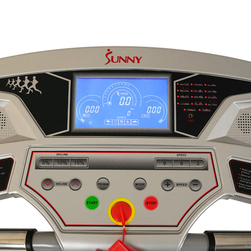 PERFORMANCE MONITOR | Back-lit LCD tracks speed, time, heart rate, distance, calories and incline. Enjoy 14 preset workout modes and 3 customized user programs. Increase your workout intensity with 15-levels of automatic incline on the home treadmill.