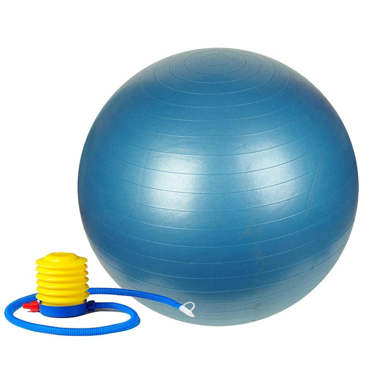 Anti-Burst Gym Ball w/ Pump - 55cm - 75cm - Sunny Health and Fitness - Blue