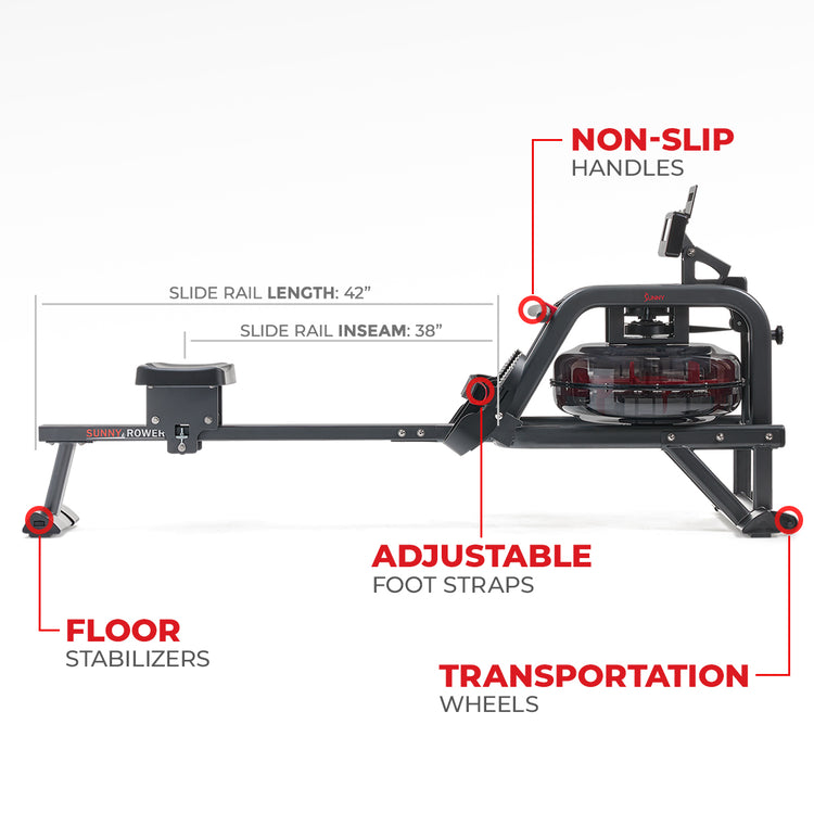 Smart Obsidian Surge 500 m Water Rowing Machine