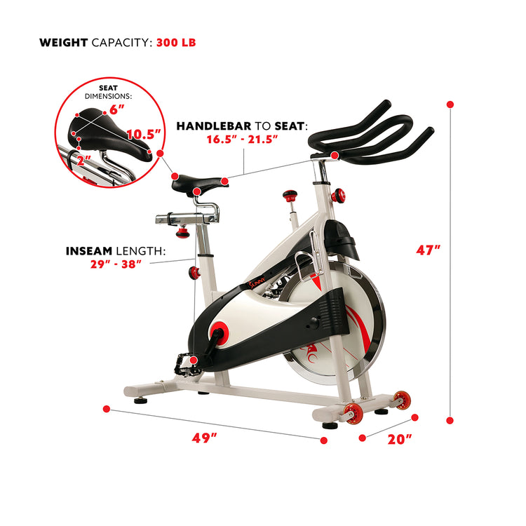 Premium Cycling Exercise Bike Indoor Fitness Belt Drive Clipless Pedal
