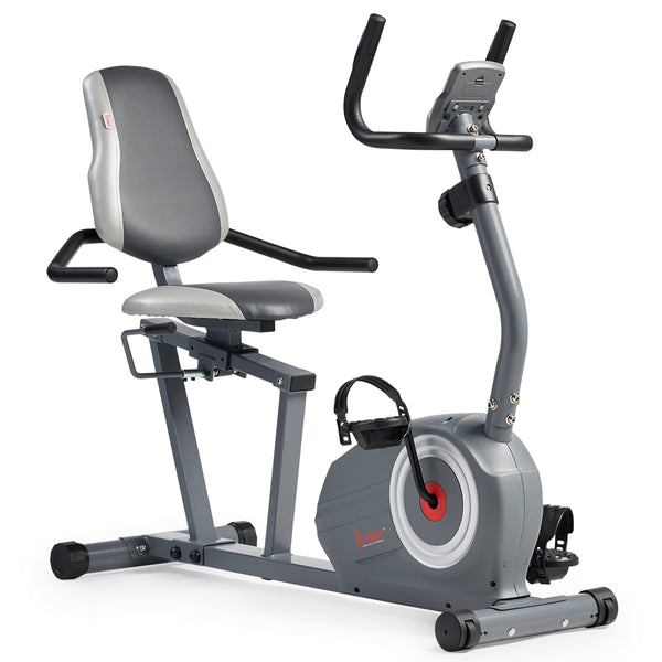 Essentials Series Magnetic Smart Recumbent Bike with Exclusive SunnyFit® App Enhanced Bluetooth Connectivity