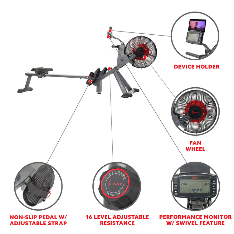 Magnetic Air Resistance Rowing Machine