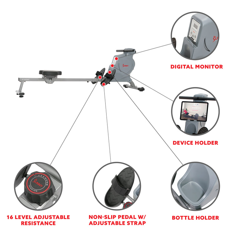 Space Saving Rowing Machine Magnetic Rower