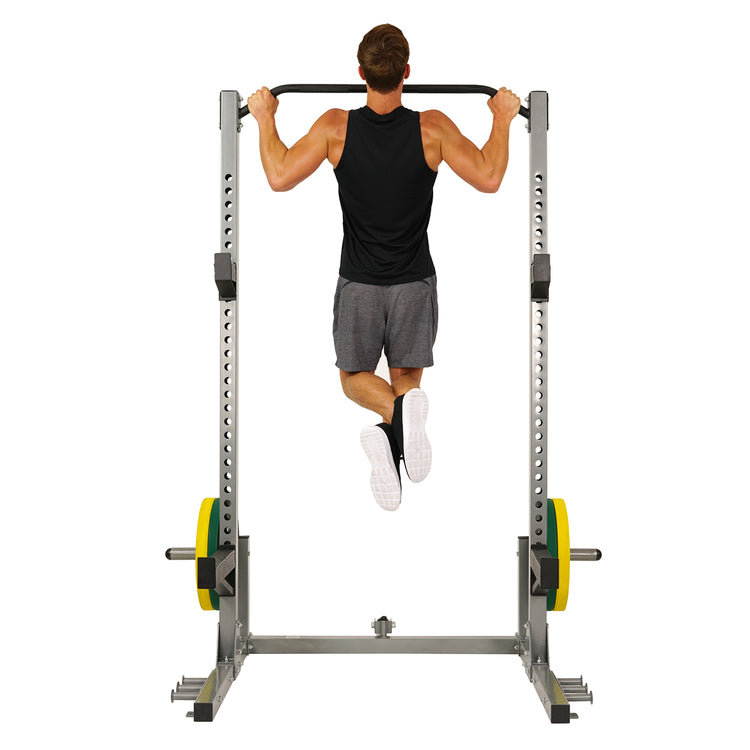 Power Squat Rack w/ Attachments & High Weight Capacity, Olympic Weight Plate Storage, & Swivel Landmine