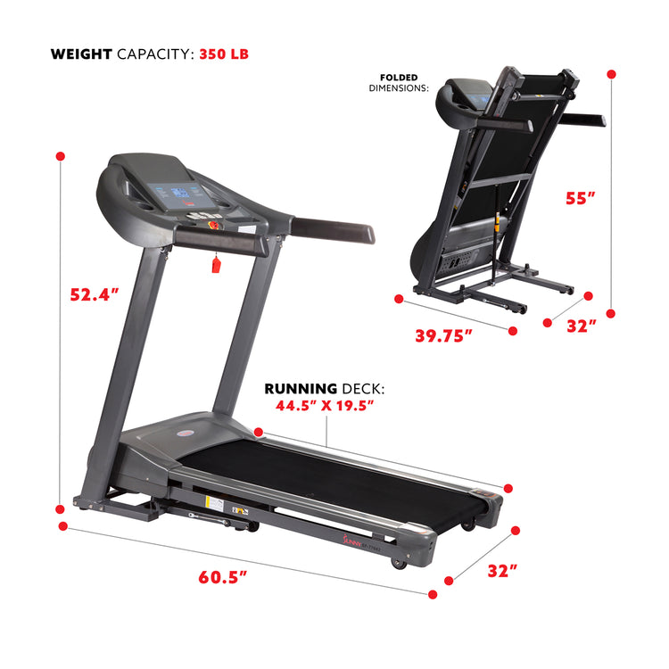 Heavy Duty Treadmill High Weight 350 LB Capacity for Walking