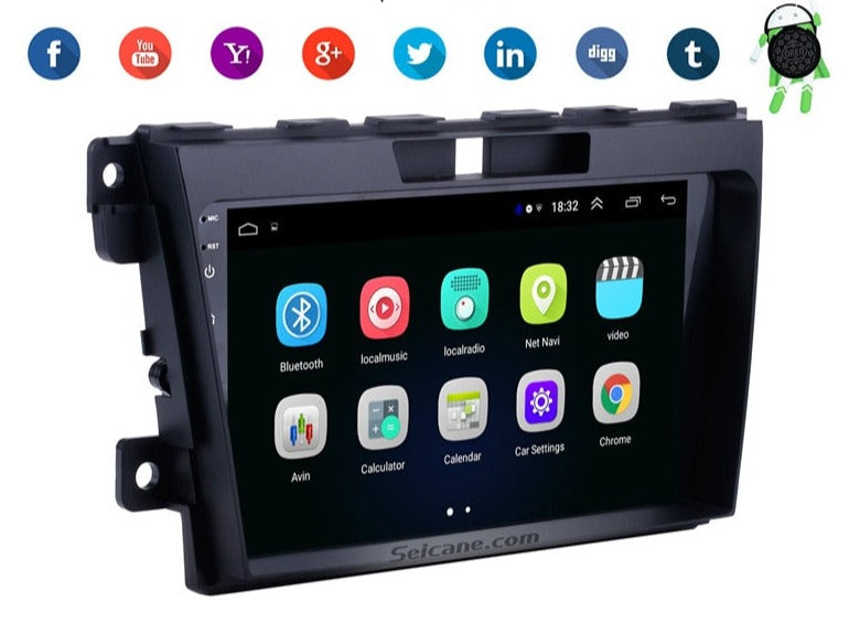 9 Zoll Android 9.0 Autoradio mit GPS-Navigation für Mazda CX-7 2007-2014 Car Multimedia Player 