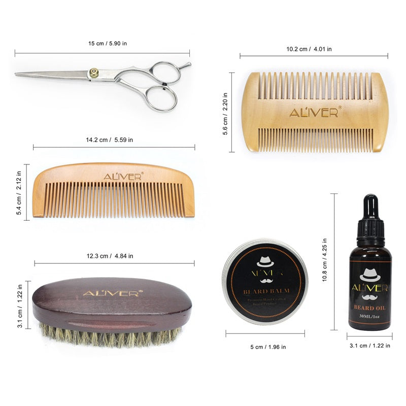 beard grooming & trimming kit for men care beard brush