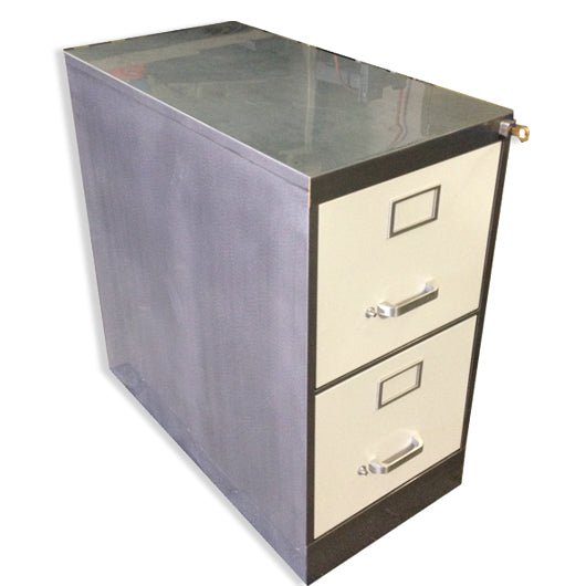 18 Legal Size 2 Drawer Vintage Steel Vertical File Cabinet