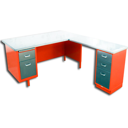 78 Mcdowell Craig Tanker Desk With Return Retro Office Inc