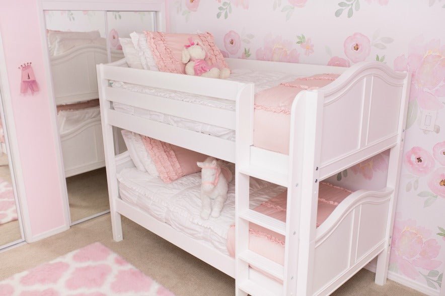 HotShot Low Bunk Bed with Curved Panels for Girls Room