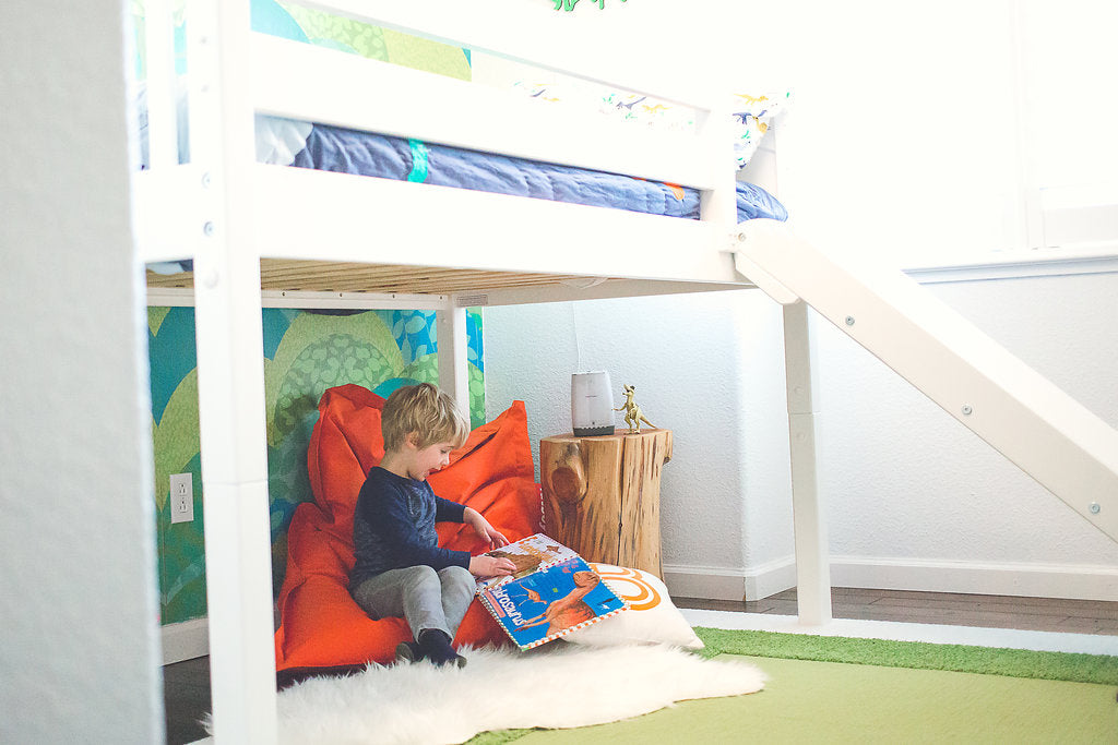 kids loft bed with slide