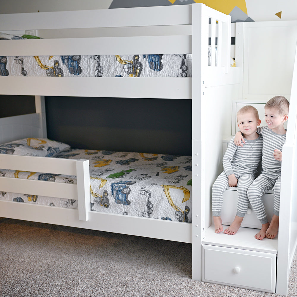 bunk beds with stairs toddler room