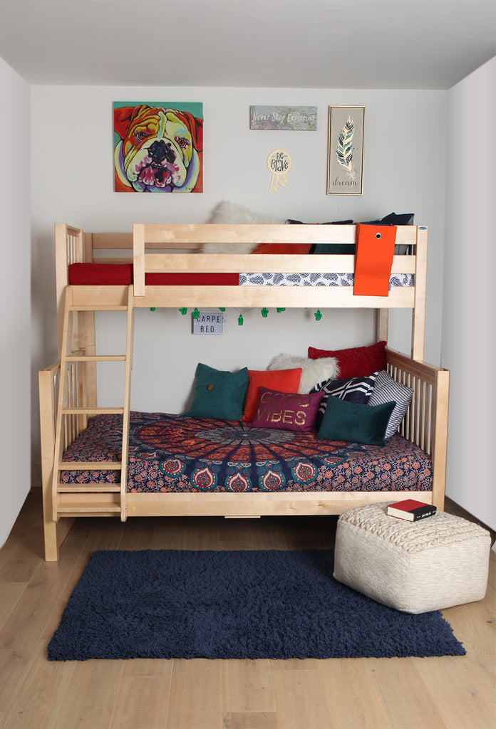 twin xl over queen bunk beds