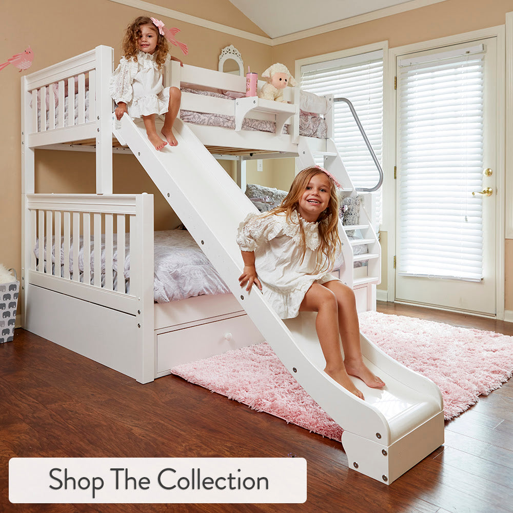 shop bunk beds with slides