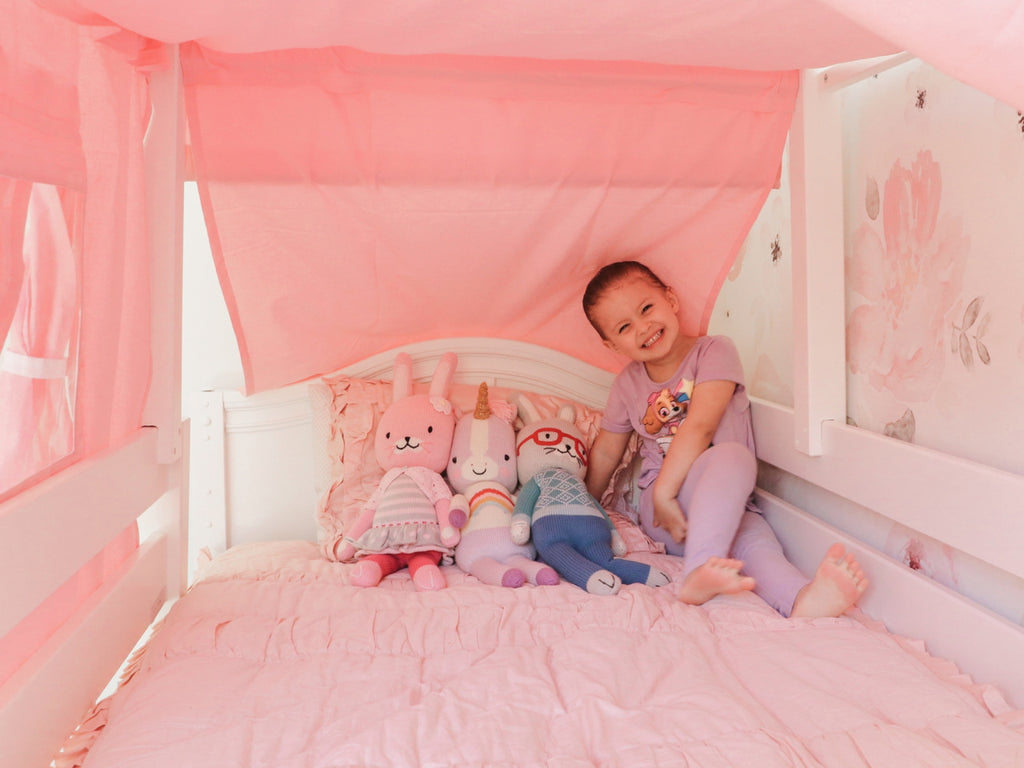 girls toddler bed with top tent