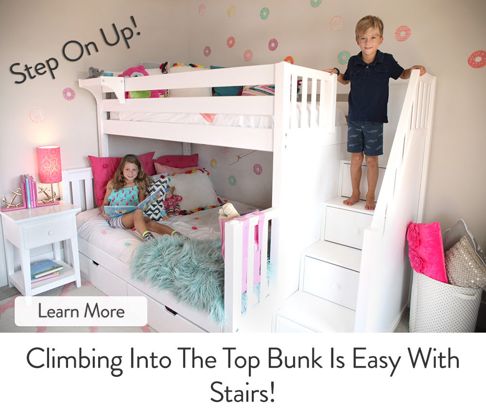 bunk beds with stairs