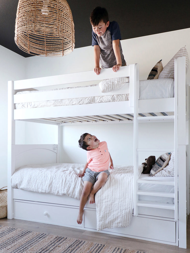 boys room white bunk beds