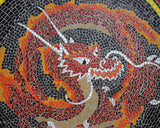 Close view Dragon Mosaic Table Top